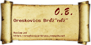 Oreskovics Brúnó névjegykártya